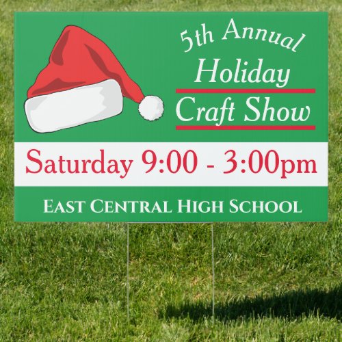Annual Holiday Craft Show Displays Sign