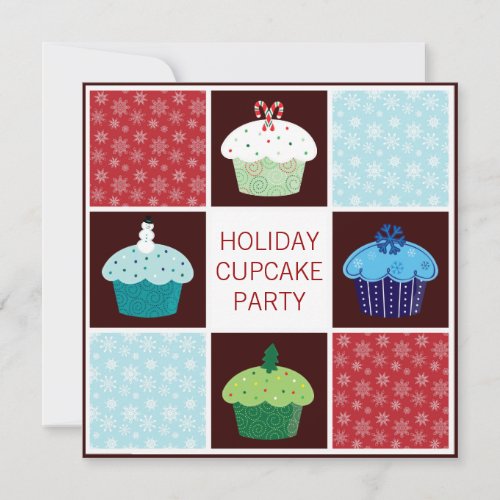 Annual Holiday Cupcake Party Invitations