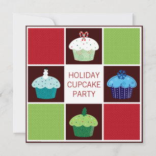 Annual Holiday Cupcake Party Invitations