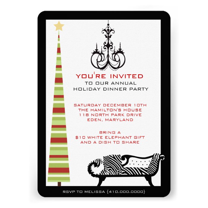 Annual Holiday Dinner Party Invitations