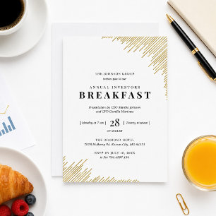 Annual investors Breakfast Business Invitation