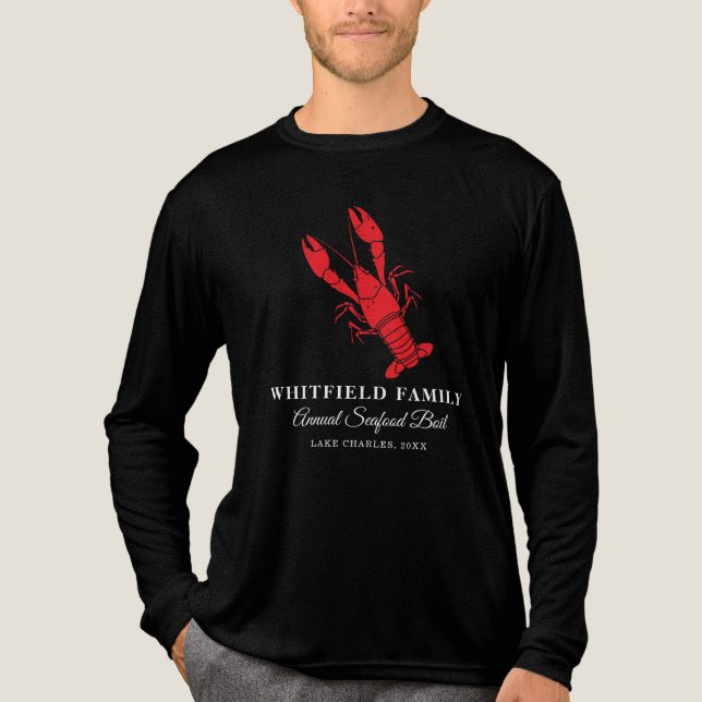 Annual Lobster Boil Family Summer Seafood Cookout Tri-Blend Shirt (Front)