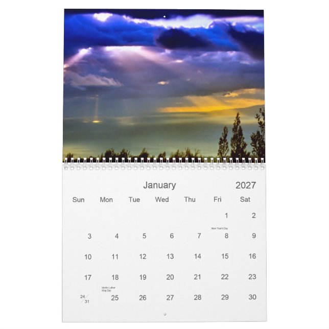 Annual Maui Hawaii Wall Calendar (Jan 2027)