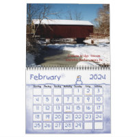 Annual North East Covered Bridges wall Calendar | Zazzle