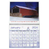 Annual North East Covered Bridges wall Calendar | Zazzle