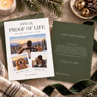 Annual Proof of Life | Photo Holiday Card