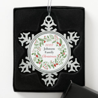 Annual Snowflake Framed Ornament