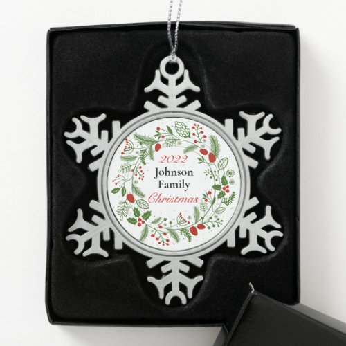 Annual Snowflake Framed Ornament 