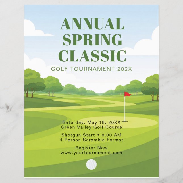 Annual Spring Classic Golf Tournament  Flyer (Front)