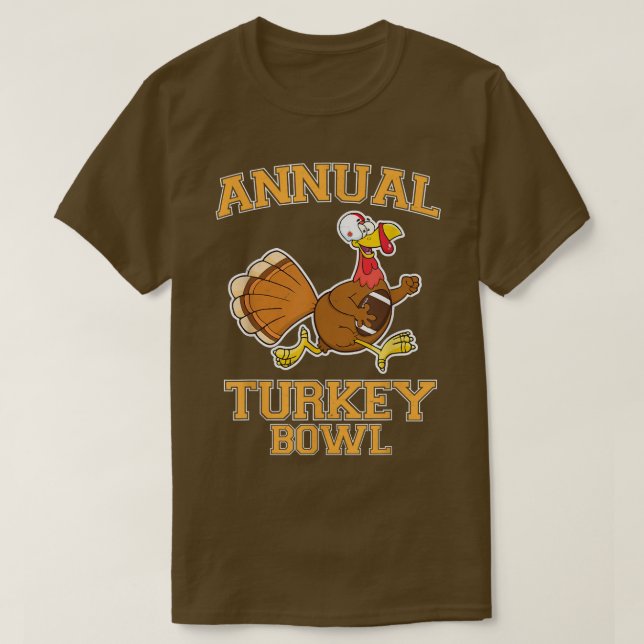 Annual Turkey Bowl Football Sport Lover Funny Than T-Shirt (Design Front)