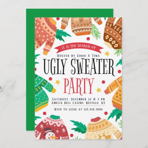 Annual Ugly Sweater Christmas Party Invitation