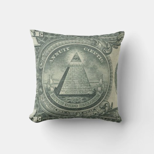 Annuit CÅptis Dollar Dollar Bill Yall Throw Pillow