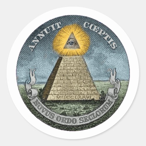 Annuit Coeptis _ the All_Seeing Eye Classic Round Sticker