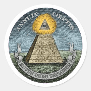 Annuit Coeptis - the All-Seeing Eye Classic Round Sticker
