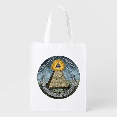 Annuit Coeptis _ the All_Seeing Eye Grocery Bag