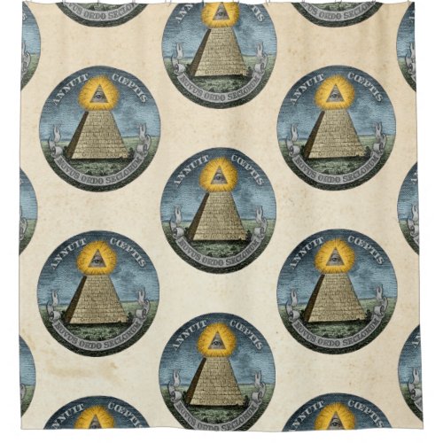 Annuit Coeptis _ the All_Seeing Eye Shower Curtain