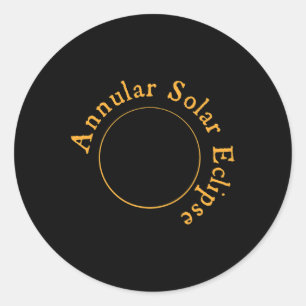 Annular Solar Eclipse Classic Round Sticker