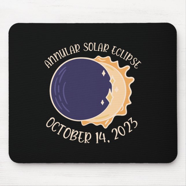Annular Solar Eclipse Oct 14  Mouse Pad (Front)