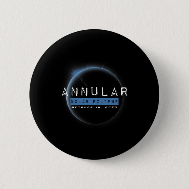 Annular Solar Eclipse October Astronomy Lovers  Button (Front)