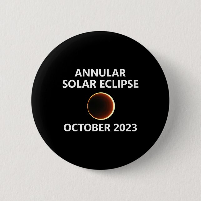 Annular Solar Eclipse October Oct 14 Nevada Colora Button (Front)