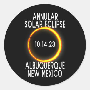 Annular Solar Eclipse T - Albuquerque New Mexico Classic Round Sticker