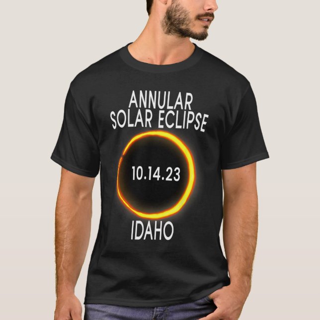 Annular Solar Eclipse T - Idaho  T-Shirt (Front)