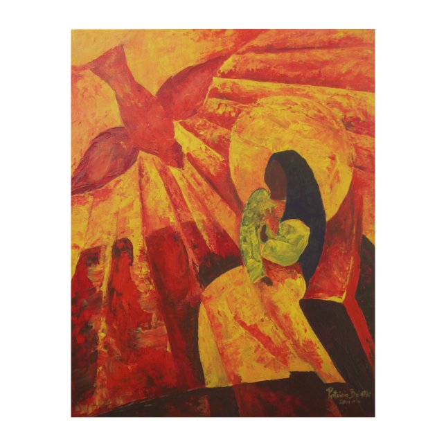 Annunciation 2011 wood wall art (Front)