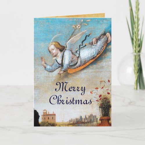 ANNUNCIATION ANGEL AND VIRGIN HOLIDAY CARD