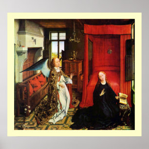 ANNUNCIATION ANGEL Archangel Gabriel and Virgin Poster