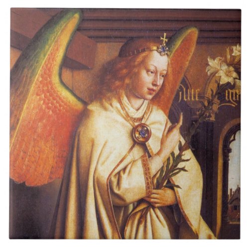 ANNUNCIATION ANGEL Archangel Gabriel Detail Ceramic Tile