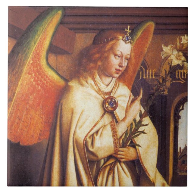 ANNUNCIATION ANGEL Archangel Gabriel Detail Ceramic Tile (Front)
