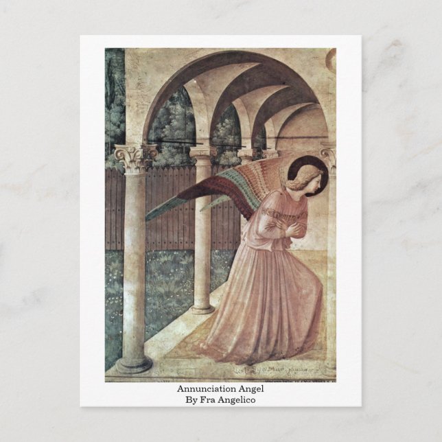 Annunciation Angel By Fra Angelico Postcard (Front)