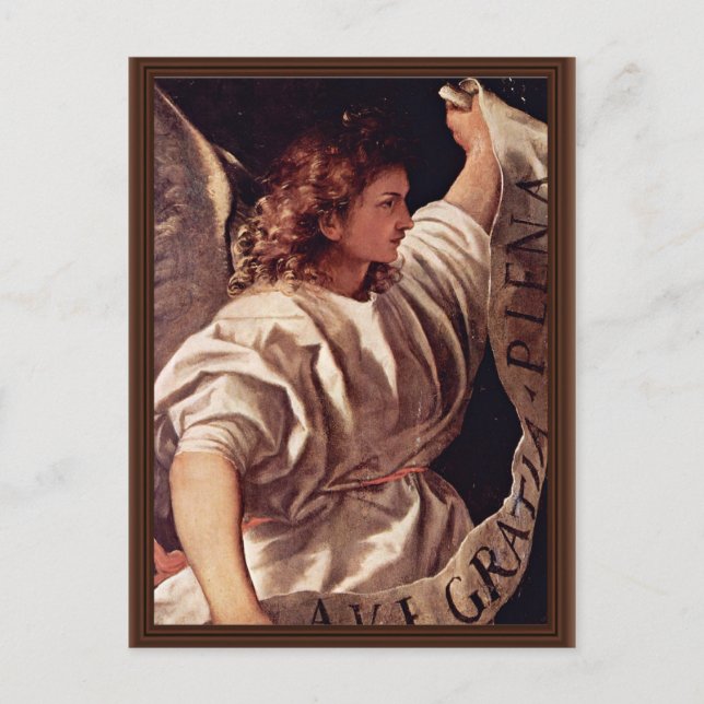 Annunciation Angel By Tizian (Best Quality) Postcard (Front)
