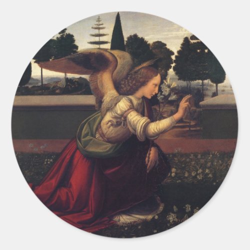 Annunciation _ Angel Classic Round Sticker