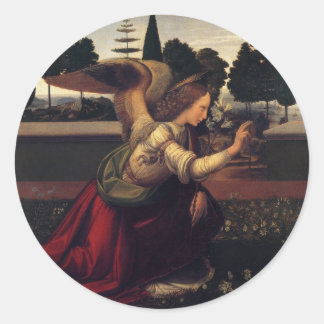 Annunciation - Angel Classic Round Sticker