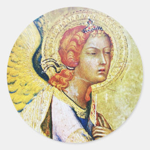 ANNUNCIATION ANGEL CLASSIC ROUND STICKER