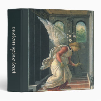Annunciation (angel detail) by Sandro Botticelli 3 Ring Binder