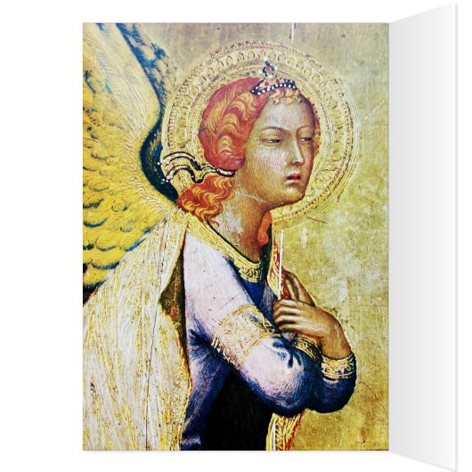 ANNUNCIATION ANGEL ,Gold Yellow ,Blue Sapphire (Inside (Left))