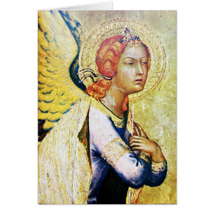 ANNUNCIATION  ANGEL ,Gold Yellow ,Blue Sapphire Cards