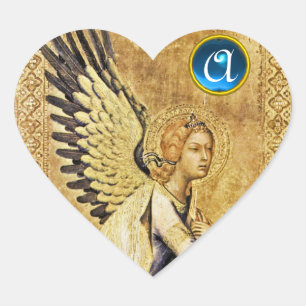 ANNUNCIATION ANGEL Heart Monogram Heart Sticker