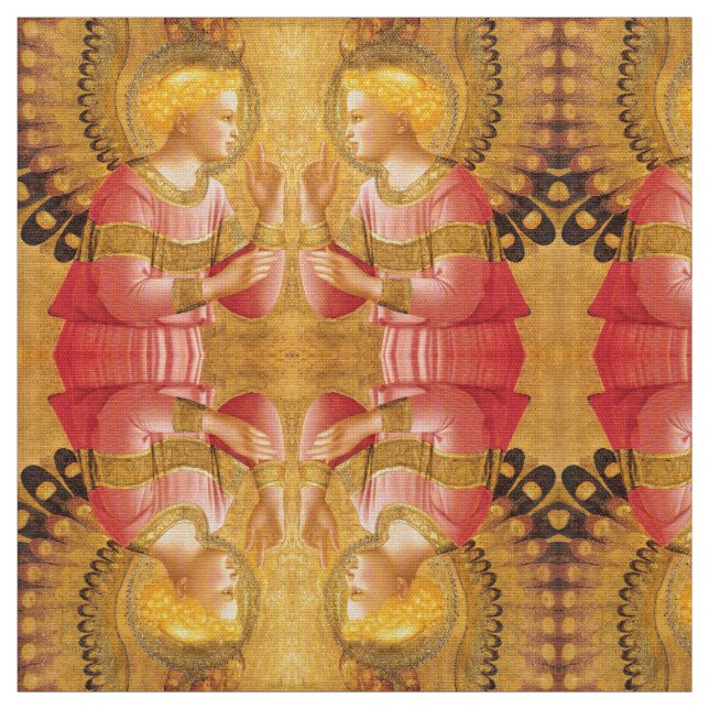 ANNUNCIATION ANGEL IN GOLD AND PINK FABRIC (Swatch)
