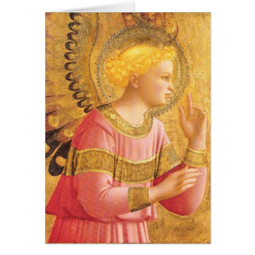 ANNUNCIATION ANGEL IN GOLD PINK Christmas