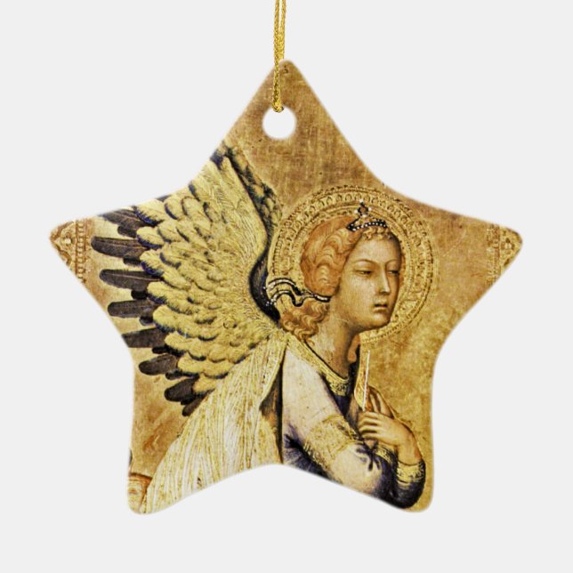 ANNUNCIATION ANGEL Magic Of Christmas Ceramic Ornament (Front)