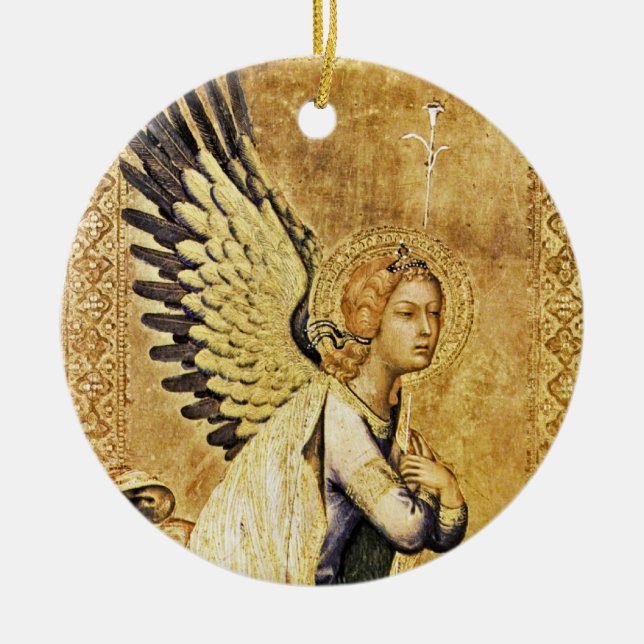 ANNUNCIATION ANGEL Magic Of Christmas Ceramic Ornament (Front)