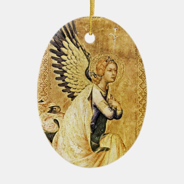ANNUNCIATION ANGEL Magic Of Christmas Ceramic Ornament (Front)