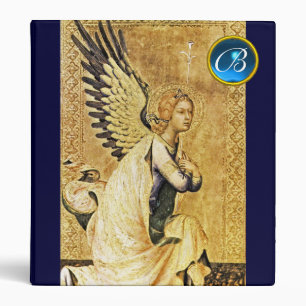 ANNUNCIATION ANGEL MONOGRAM, Blue Sapphire Binder