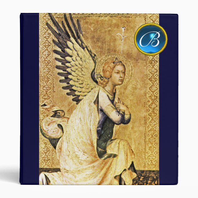 ANNUNCIATION ANGEL MONOGRAM, Blue Sapphire Binder (Front)