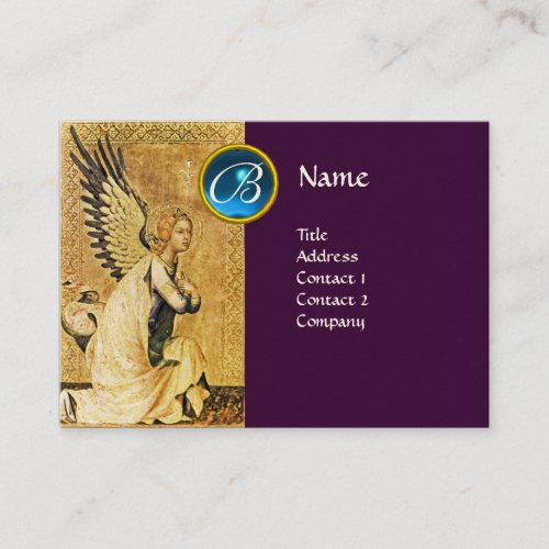 ANNUNCIATION ANGEL MONOGRAM Blue Sapphire Business Card