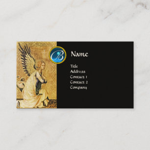 ANNUNCIATION ANGEL MONOGRAM, Blue Sapphire Business Card