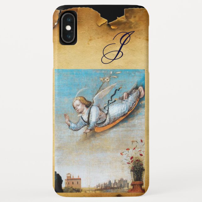 ANNUNCIATION ANGEL  MONOGRAM ,Brown Parchment Case-Mate iPhone Case (Back)